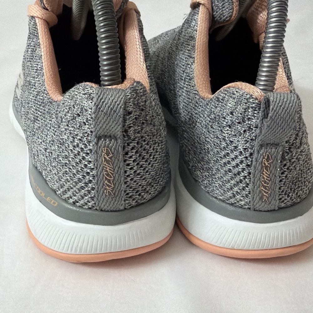 Skechers Womens Flex Appeal 3.0 13077 Gray‎ Running Shoes Sneakers Size 8.5 - Picture 15 of 16